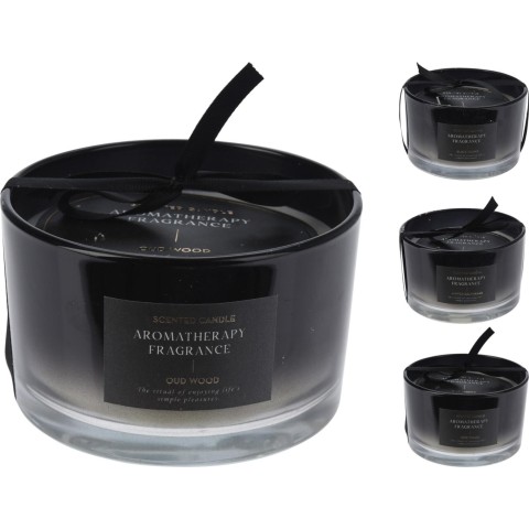 CANDELA VETRO 13X8CM 3 COLORI